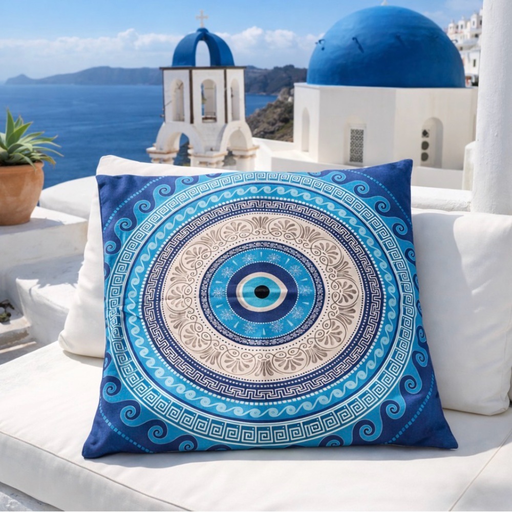 ✈️ B32-CC 18”x18” short plush Greek cushion cover
